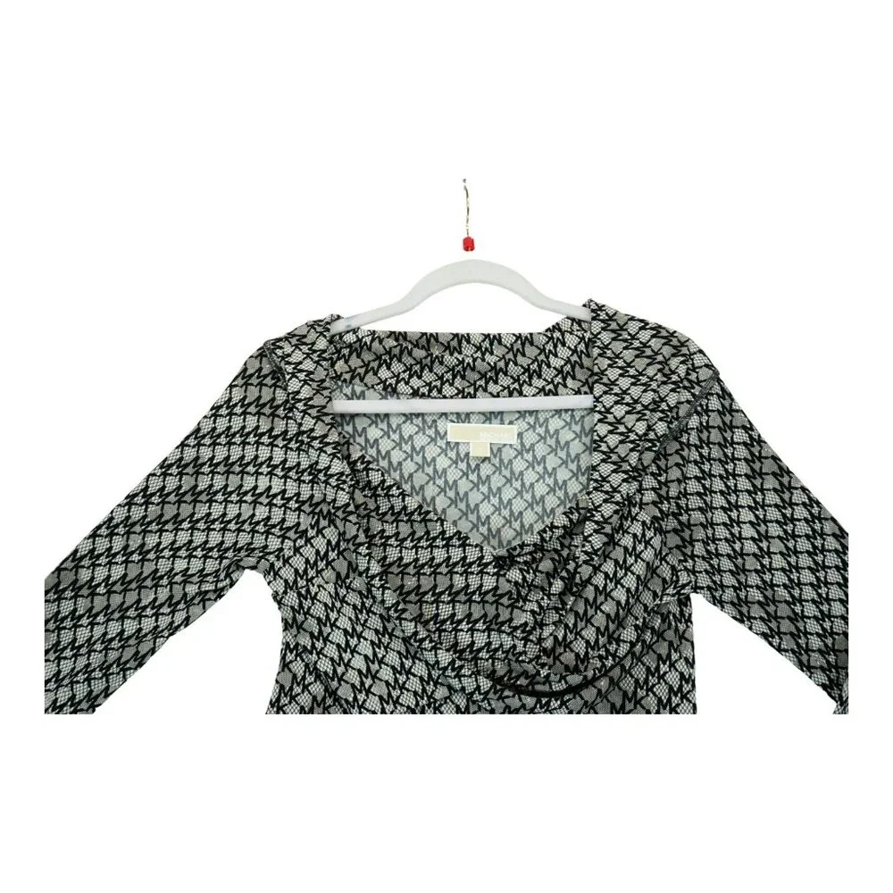 Michael Kors Logo Print Off-The-Shoulder Top Size Medium $78‎